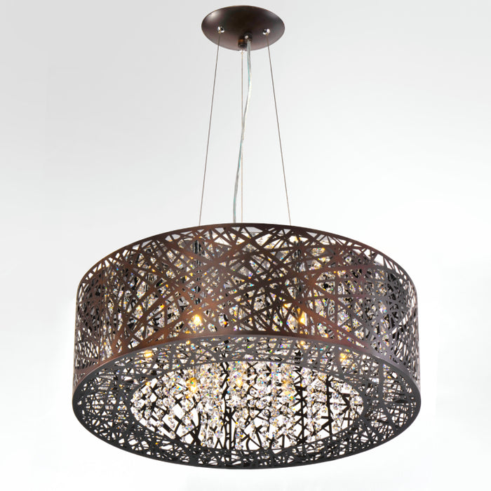 ET2 E21308-10 Inca 9-lt 24"LED Pendant - Bronze