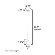 ET2 E21561 Dewdrop 1-lt 4" LED Pendant