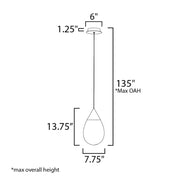 ET2 E21562 Dewdrop 10-lt 8" LED Pendant