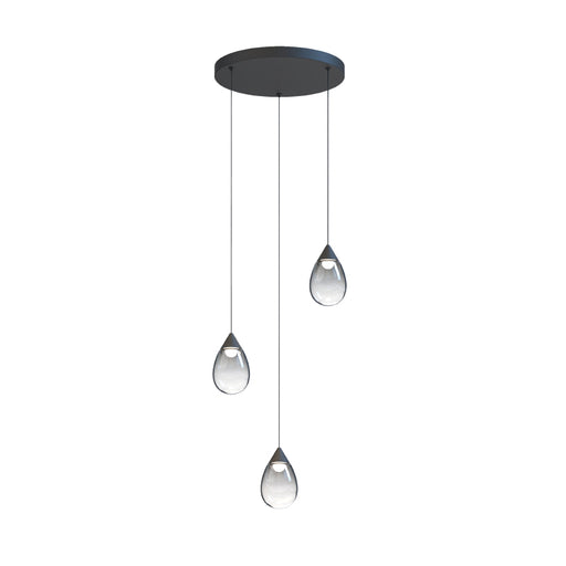 ET2 E21563 Dewdrop 3-lt 15" LED Pendant-Black