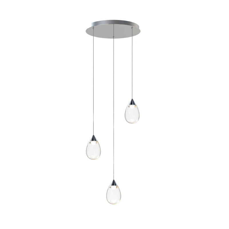 ET2 E21563 Dewdrop 3-lt 15" LED Pendant-Polished Chrome