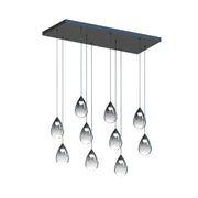 ET2 E21566 Dewdrop 10-lt 31" LED Pendant-Black