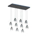 ET2 E21566 Dewdrop 10-lt 31" LED Pendant-Black