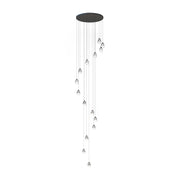 ET2 E21569 Dewdrop 10-lt 34" LED Pendant-Black