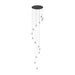 ET2 E21569 Dewdrop 10-lt 34" LED Pendant-Black