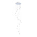 ET2 E21569 Dewdrop 10-lt 34" LED Pendant-Polished Chrome