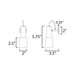 ET2 E21620 Handler 1-lt 6" Tall LED Wall Sconce