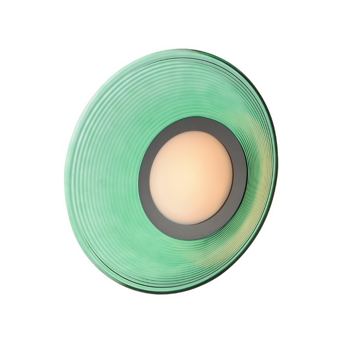 ET2 E22082 Jensen 1-lt 12" LED Semi-Flush Mount - Black/Green