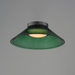 ET2 E22082 Jensen 1-lt 12" LED Semi-Flush Mount - Black/Green