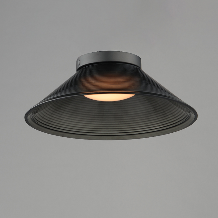 ET2 E22082 Jensen 1-lt 12" LED Semi-Flush Mount - Black/Smoke