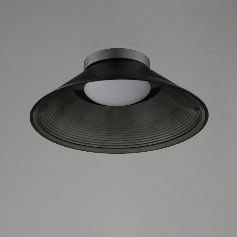 ET2 E22082 Jensen 1-lt 12" LED Semi-Flush Mount - Black/Smoke