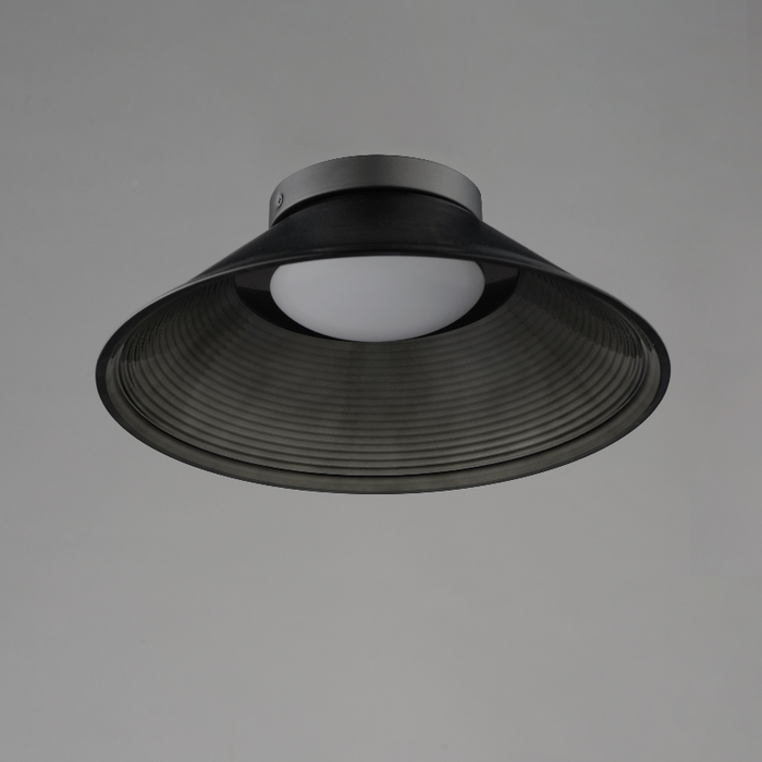 ET2 E22082 Jensen 1-lt 12" LED Semi-Flush Mount - Black/Smoke