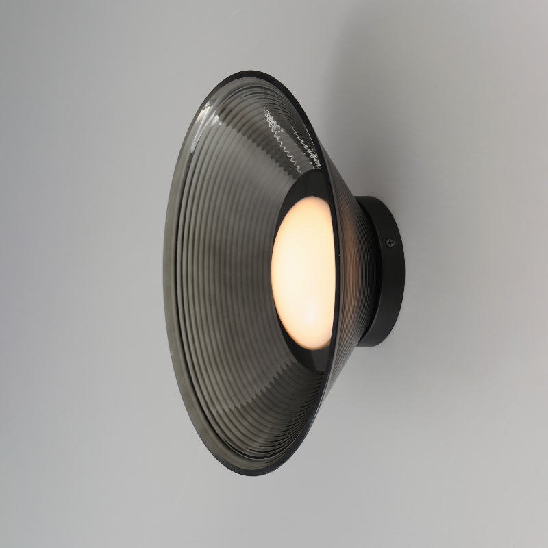 ET2 E22082 Jensen 1-lt 12" LED Semi-Flush Mount - Black/Smoke