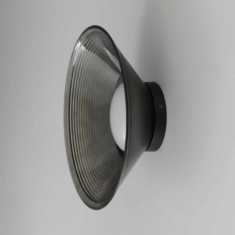 ET2 E22082 Jensen 1-lt 12" LED Semi-Flush Mount - Black/Smoke