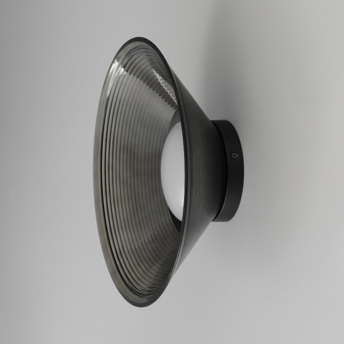 ET2 E22082 Jensen 1-lt 12" LED Semi-Flush Mount - Black/Smoke