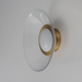 ET2 E22082 Jensen 1-lt 12" LED Semi-Flush Mount - Satin Brass/Clear Ribbed