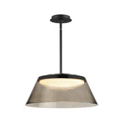 ET2 E22088 Jensen 1-lt 18" LED Pendant - Black/Smoke Glass