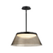 ET2 E22088 Jensen 1-lt 18" LED Pendant - Black/Smoke Glass