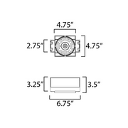 ET2 E23217 Blok 2-lt 7" LED Outdoor Wall Sconce