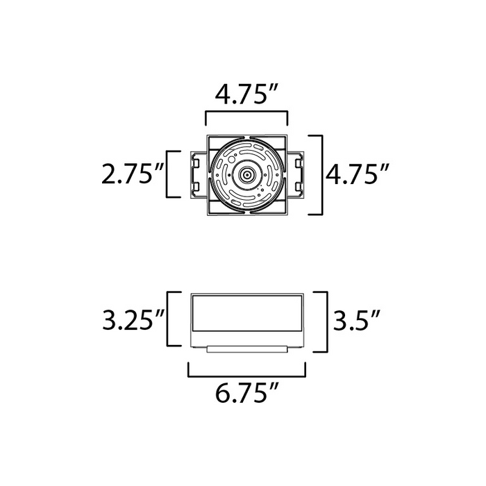 ET2 E23217 Blok 2-lt 7" LED Outdoor Wall Sconce