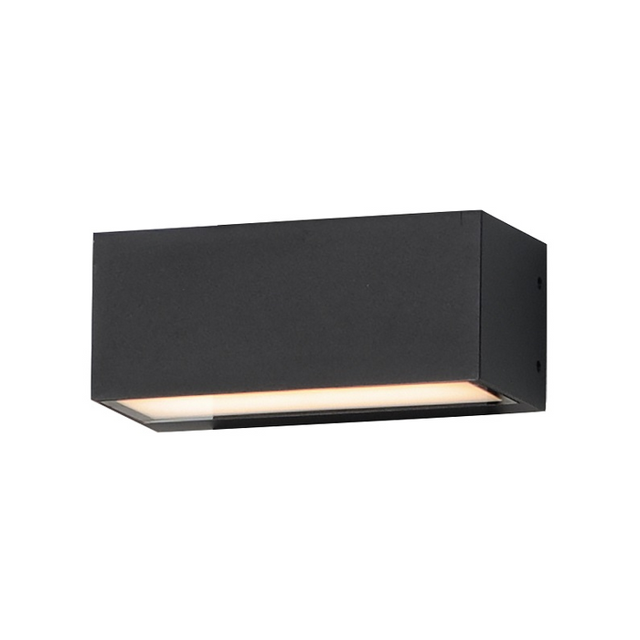 ET2 E23217 Blok 2-lt 7" LED Outdoor Wall Sconce - Black