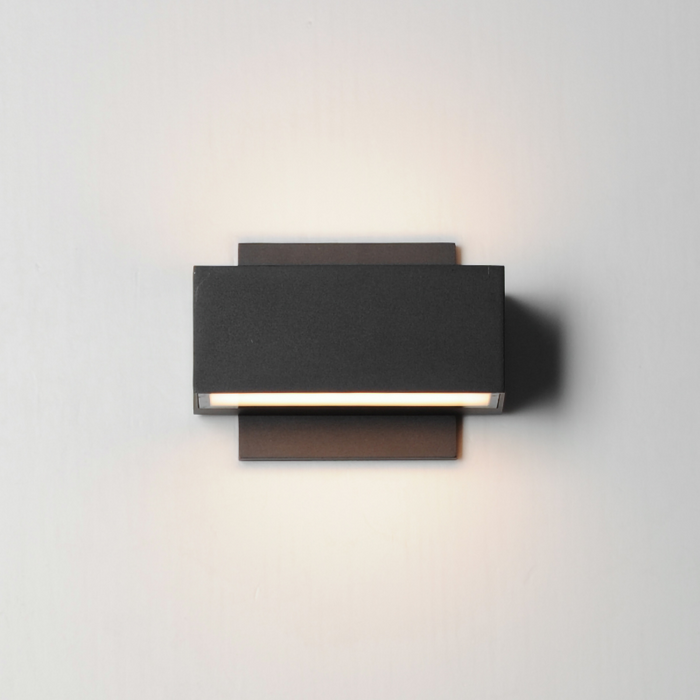 ET2 E23217 Blok 2-lt 7" LED Outdoor Wall Sconce - Black