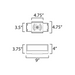 ET2 E23219 Blok 2-lt 9" LED Outdoor Wall Sconce