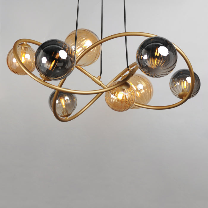 ET2 E24188 Planetary 8-lt 34" LED Chandelier