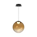 ET2 E24189 Planetary 1-lt 10" LED Pendant - Black/Amber Glass