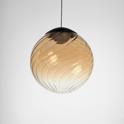 ET2 E24189 Planetary 1-lt 10" LED Pendant - Black/Amber Glass