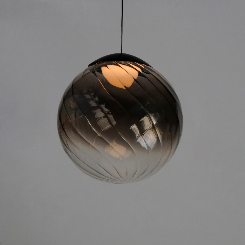 ET2 E24189 Planetary 1-lt 10" LED Pendant - Black/Smoke Glass