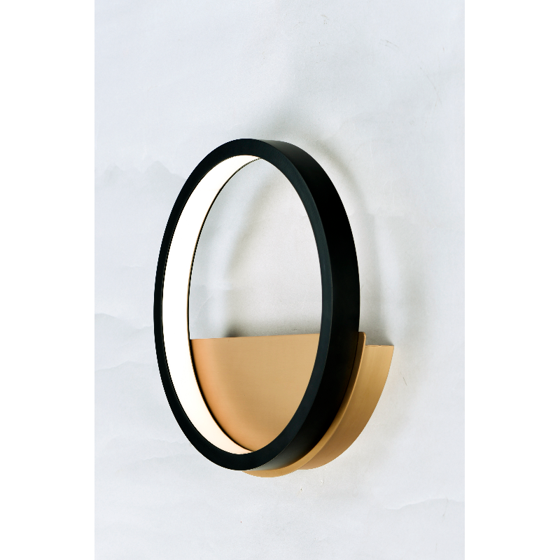 ET2 E24320 Hoopla 1-lt 12" LED Wall Sconce - Black/Gold