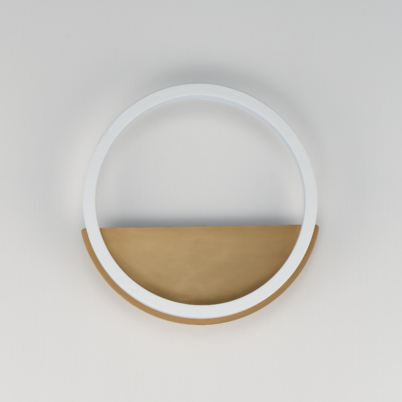 ET2 E24320 Hoopla 1-lt 12" LED Wall Sconce - White/Gold