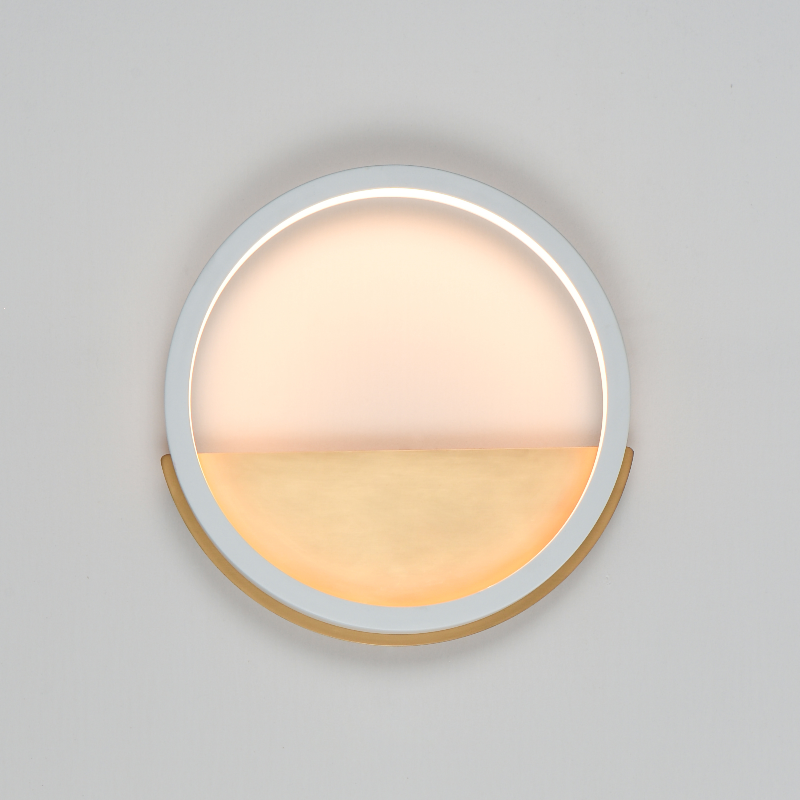 ET2 E24320 Hoopla 1-lt 12" LED Wall Sconce - White/Gold