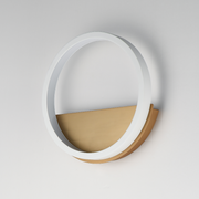 ET2 E24320 Hoopla 1-lt 12" LED Wall Sconce - White/Gold