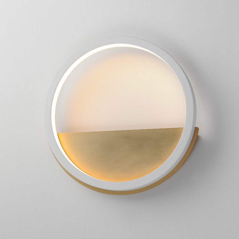 ET2 E24320 Hoopla 1-lt 12" LED Wall Sconce - White/Gold