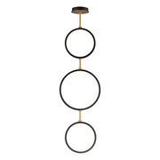 ET2 E24321 Hoopla 3-lt 16" LED Pendant - Black/Gold