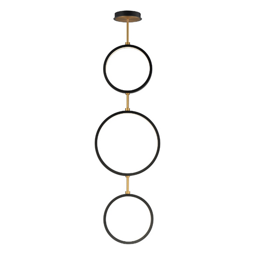 ET2 E24321 Hoopla 3-lt 16" LED Pendant - Black/Gold