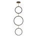 ET2 E24321 Hoopla 3-lt 16" LED Pendant - Black/Gold