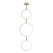 ET2 E24321 Hoopla 3-lt 16" LED Pendant - White/Gold