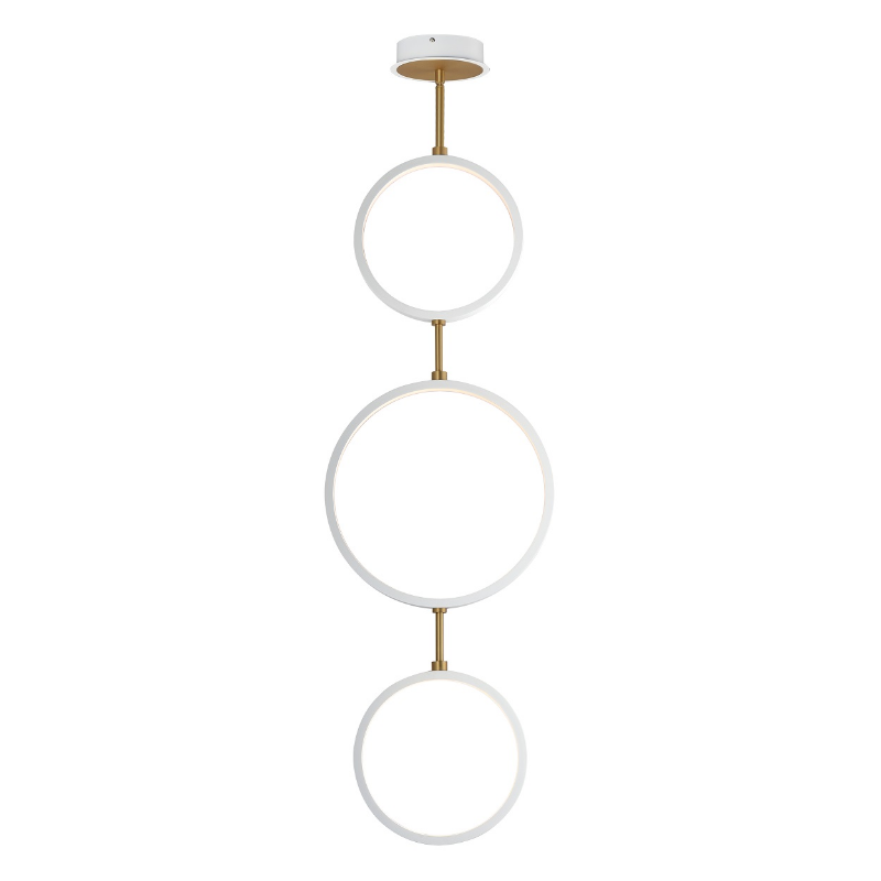 ET2 E24321 Hoopla 3-lt 16" LED Pendant - White/Gold