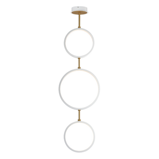 ET2 E24321 Hoopla 3-lt 16" LED Pendant - White/Gold