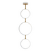 ET2 E24321 Hoopla 3-lt 16" LED Pendant - White/Gold