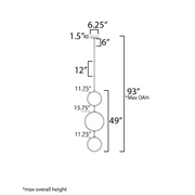 ET2 E24321 Hoopla 3-lt 16" LED Pendant