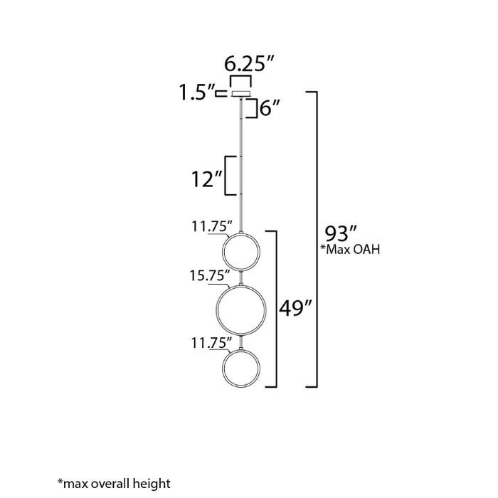 ET2 E24321 Hoopla 3-lt 16" LED Pendant