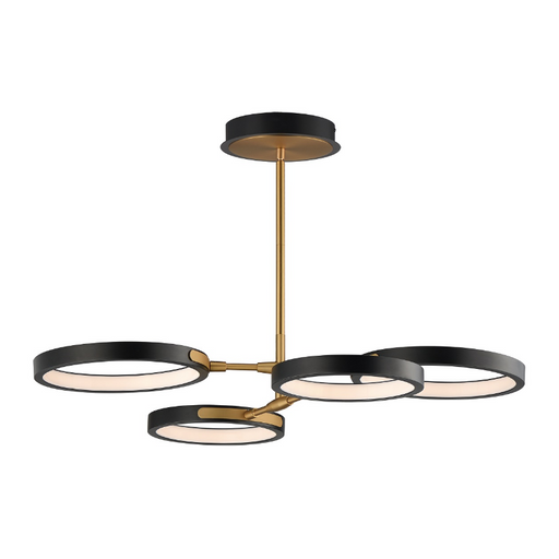 ET2 E24322 Hoopla 4-lt 33" LED Pendant - Black/Gold