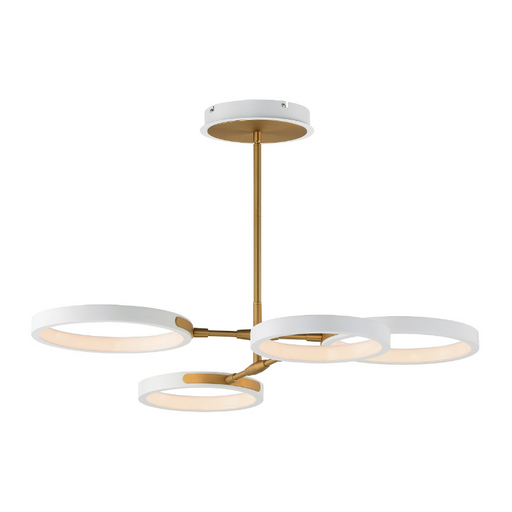 ET2 E24322 Hoopla 4-lt 33" LED Pendant - White/Gold