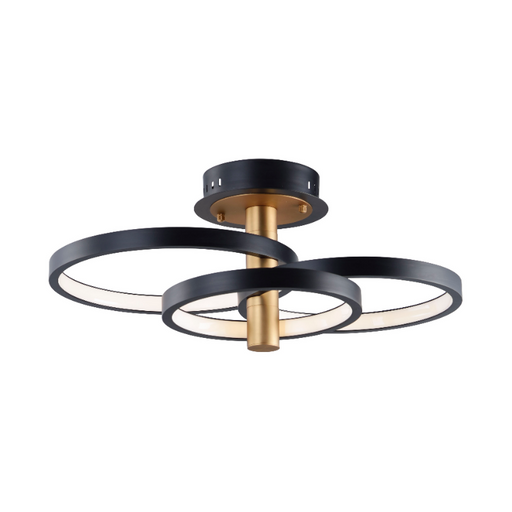 ET2 E24323 Hoopla 3-lt 26" LED Semi Flush Mount - Black/Gold