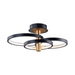 ET2 E24323 Hoopla 3-lt 26" LED Semi Flush Mount - Black/Gold