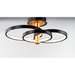 ET2 E24323 Hoopla 3-lt 26" LED Semi Flush Mount - Black/Gold
